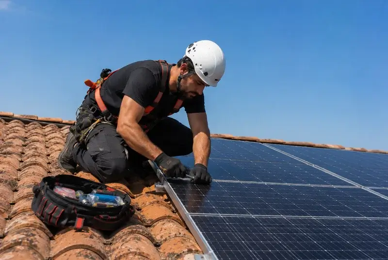 Maintenance et monitoring de panneaux solaires à Bersée